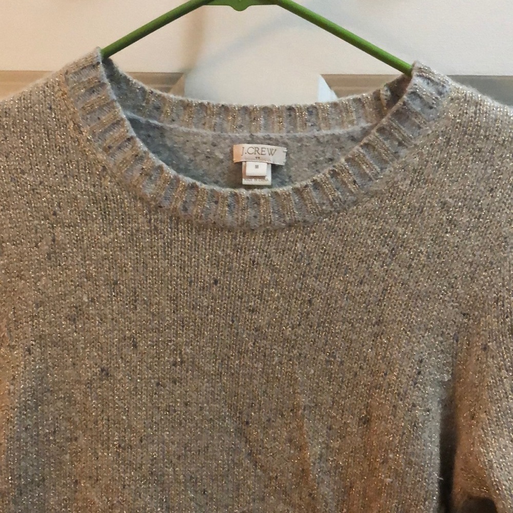 Metallic gold knit sweater